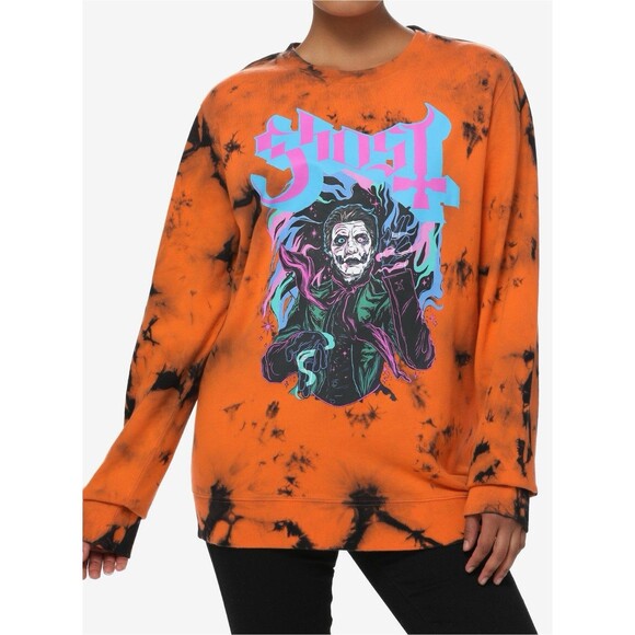 EUC Ghost Band Cardinal Copia ORANGE Tie Dye Sweatshirt Size XXLARGE SOLD OUT!! - Picture 1 of 11